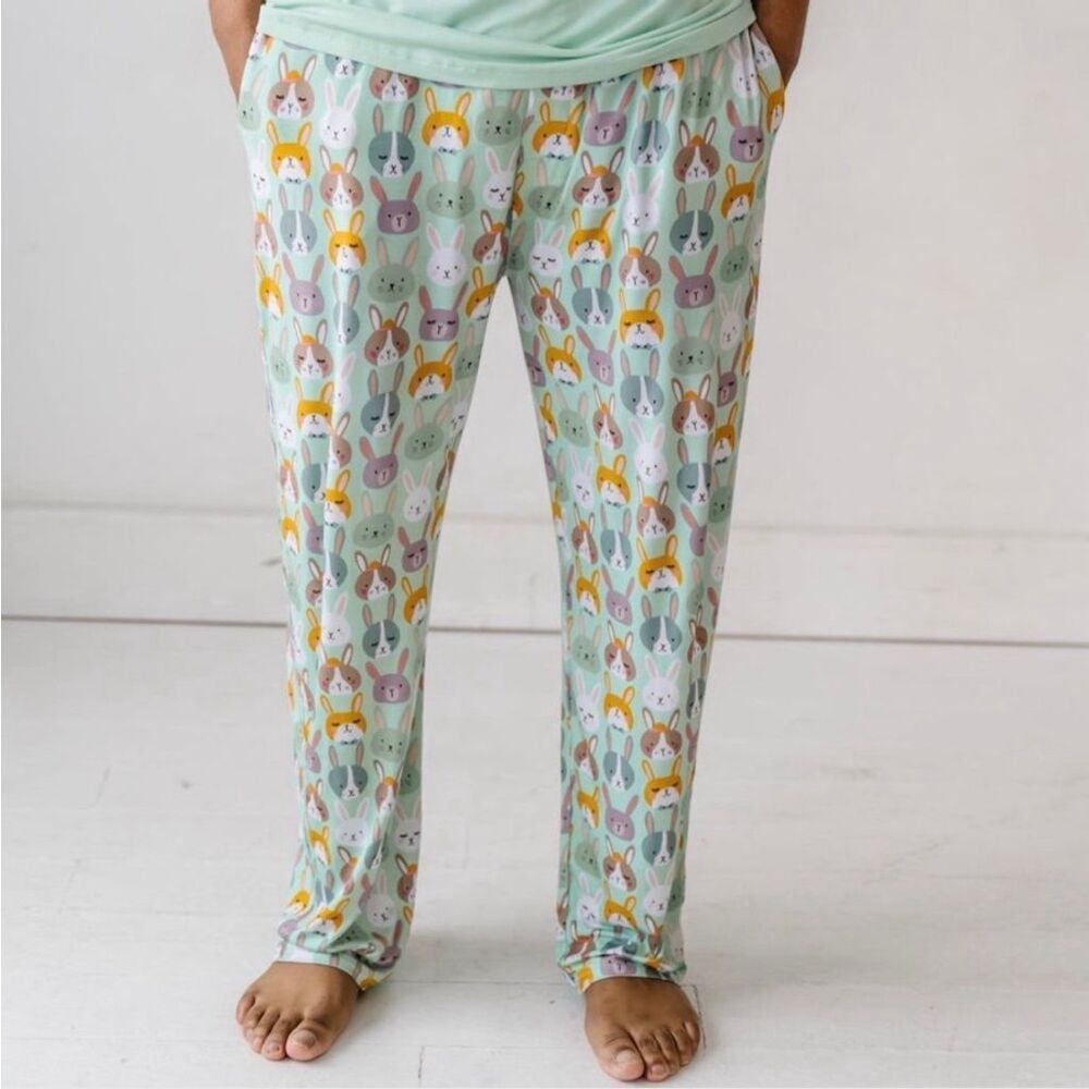 LITTLE SLEEPIES RAD RABBITS MEN’S BAMBOO VISCOSE PAJAMA PANTS Size Large